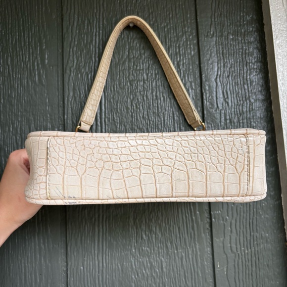 White Croc Faux Leather Shoulder Bag | Y2K Mini Purse - Picture 8 of 12
